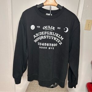 Ouija Board Graphic Women's Black Sweater